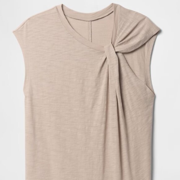 GAP Women's ForeverSoft Twist Top Asymmetrical Knot Tee Size M - Picture 4 of 9